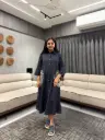 Midnight Bloom Flex Cotton Dress