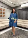 Blue Swan Handpainted Tunic