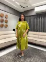 Olive Leaf Cotton Dress