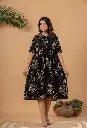 Midnight Bloom Cotton Dress