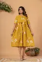 Sunshine Leaf Cotton Dress