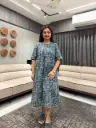 Indigo Ajrakh Cotton Dress