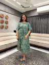 Emerald Ajrakh Cotton Dress