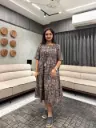 Plum Ajrakh Cotton Dress
