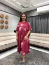 Crimson Leaf Cotton Dress