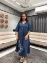 Indigo Bloom Flex Cotton Dress
