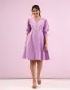 Lavender Bloom Cotton Dress