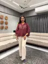 Wine Blossom Cotton Top