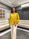 Mustard Bloom Cotton Top