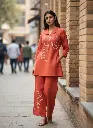 Terracotta Leaf Luxe Co-ord Set