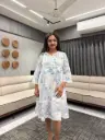 Mint Blossom Dobby Cotton Dress