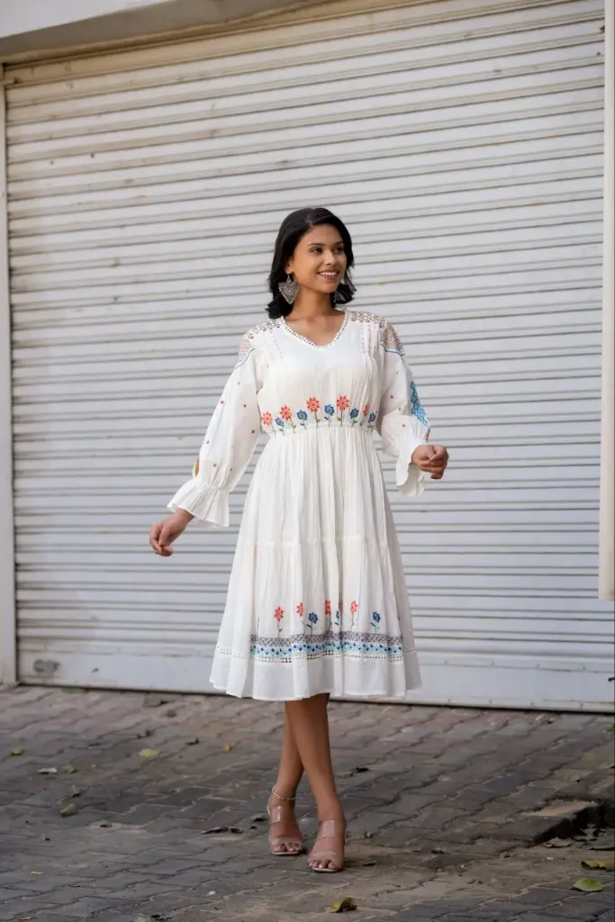 Floral Whisper Mull Cotton Dress