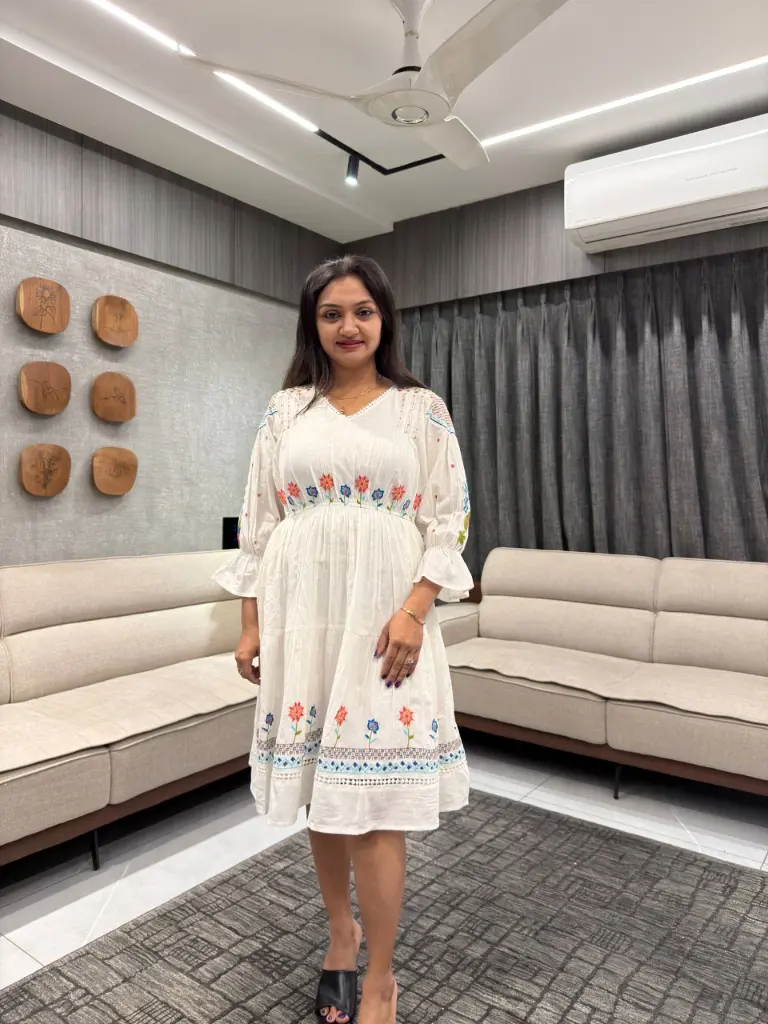 Floral Whisper Mull Cotton Dress
