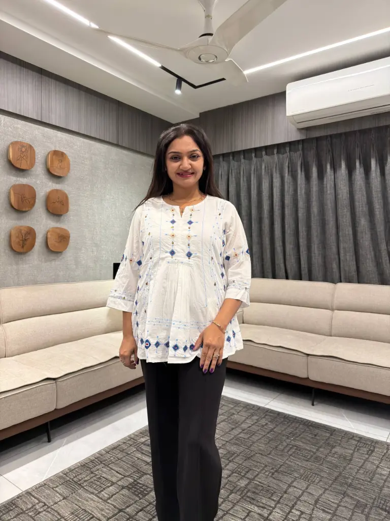 Blue Azure Diamond Artisan Tunic