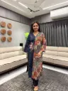 Indigo Fusion Handwork Kurta Set