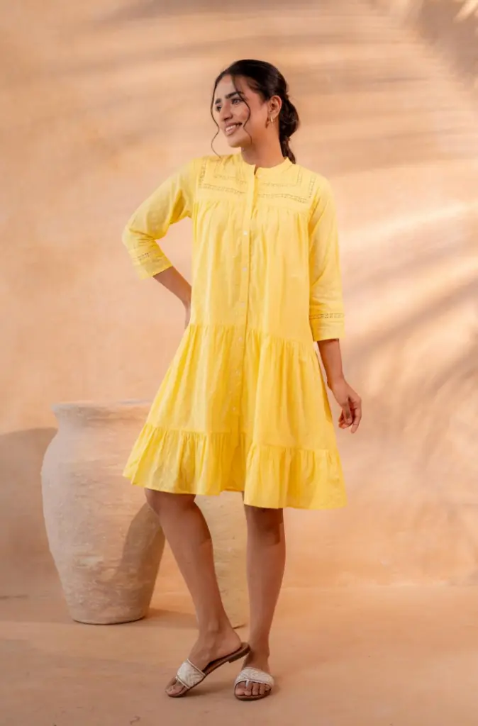 Soft Sunshine Dobby Cotton Tunic