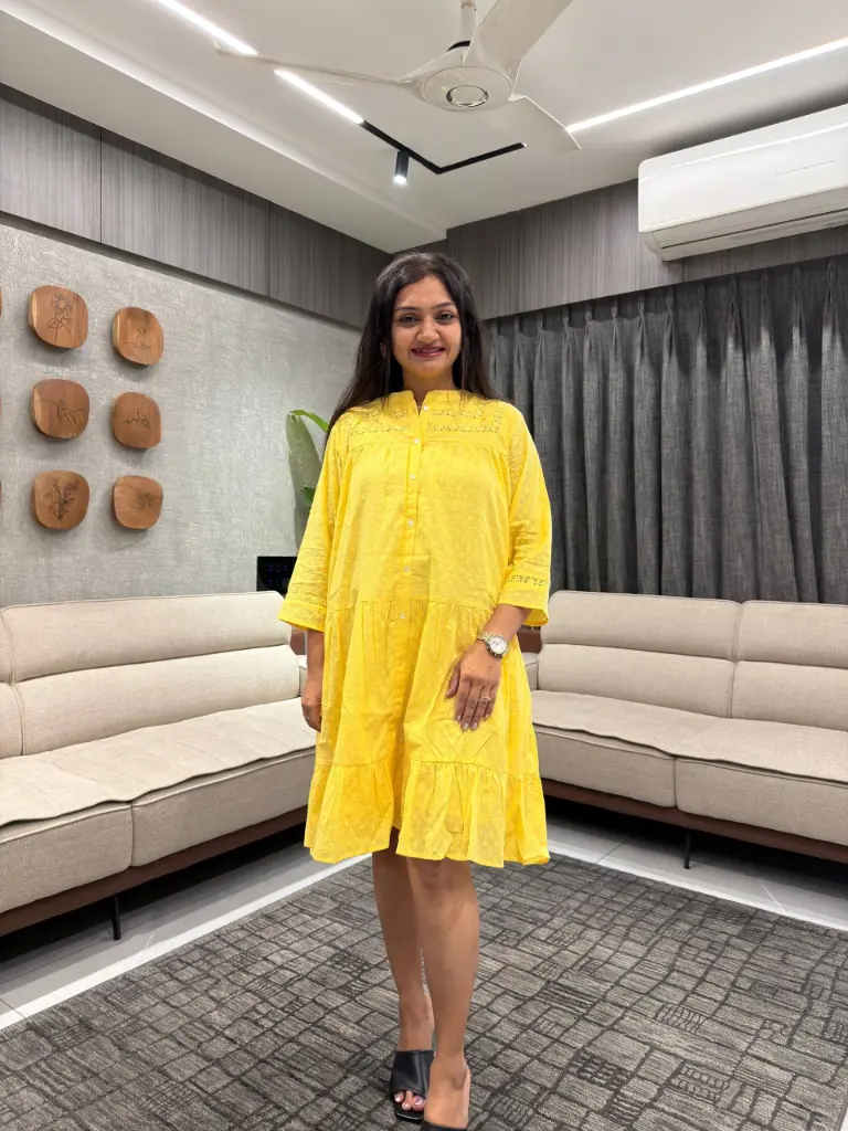 Soft Sunshine Dobby Cotton Tunic