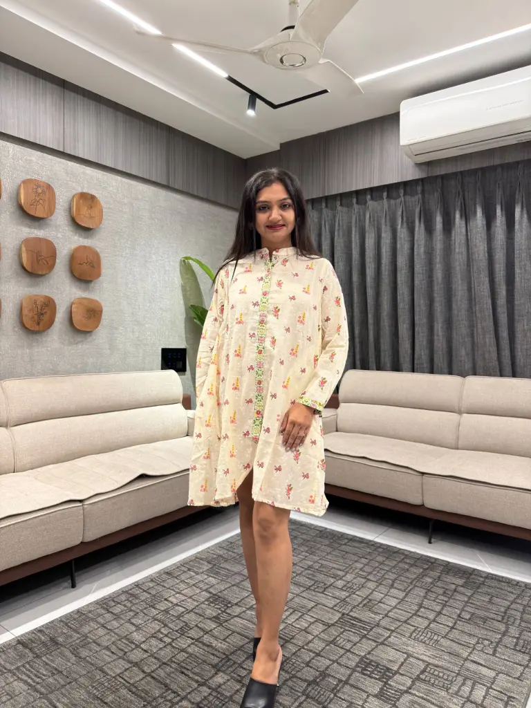 Serene Ivory Cotton Tunic
