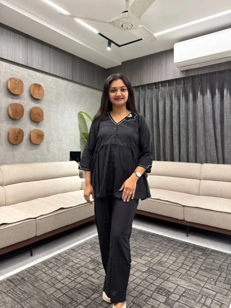 Midnight Elegance Cotton Co-ord Set