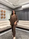 Cocoa Elegance Cotton Co-ord Set