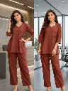 Rust Elegance Cotton Co-ord Set