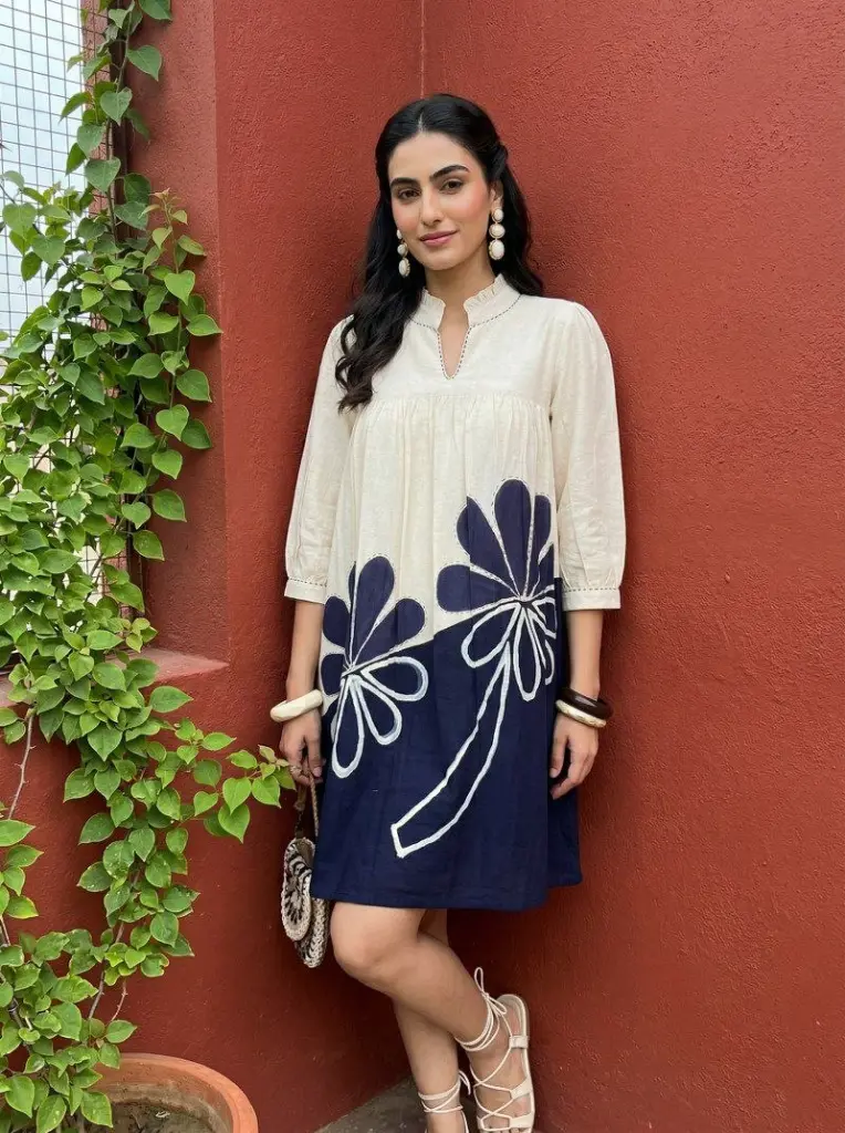 Indigo Bloom Flex Cotton Tunic