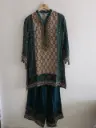 Emerald Ajrakh Crepe Set
