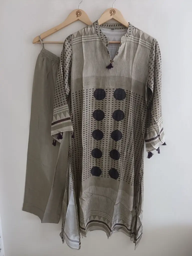 Earthy Geometry Kurta Set