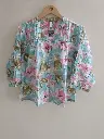 Aqua Bloom Cotton Top