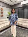 Indigo Bloom Cotton Tunic