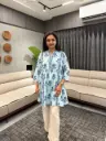 Sky Bloom Cotton Tunic