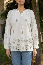 Ivory Heritage Embroidered Mull Top
