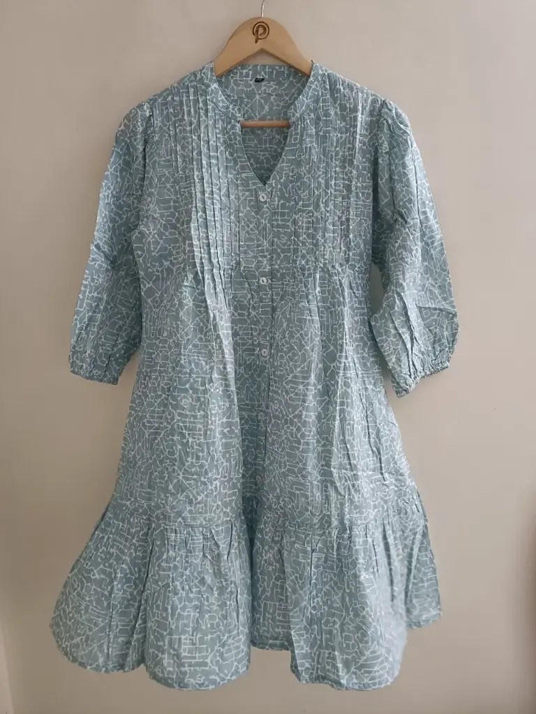Misty Blue Cotton Tunic
