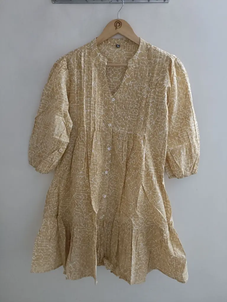 Honey Beige Cotton Tunic