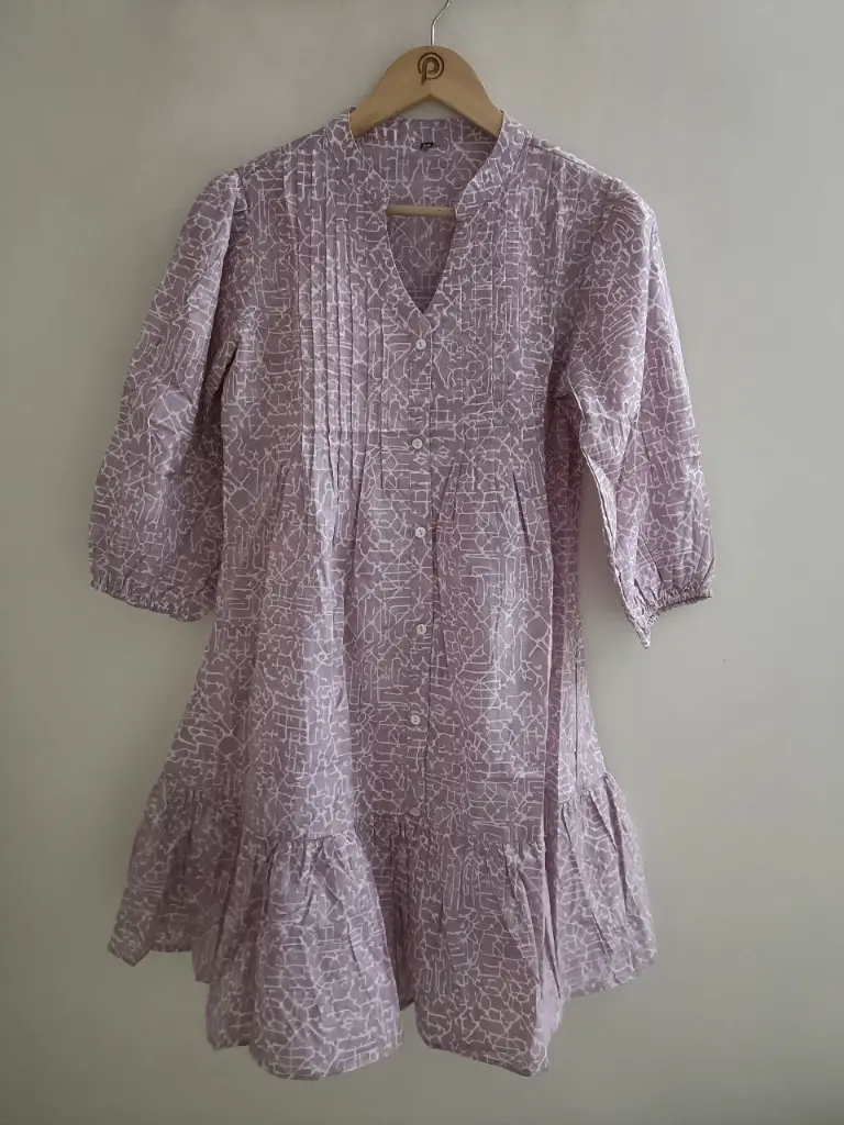 Lavender Mist Cotton Tunic