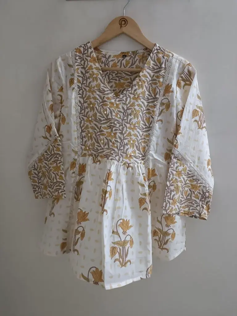 Amber Floral Charm Top