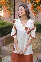 Ivory Rust Charm Flex Tunic