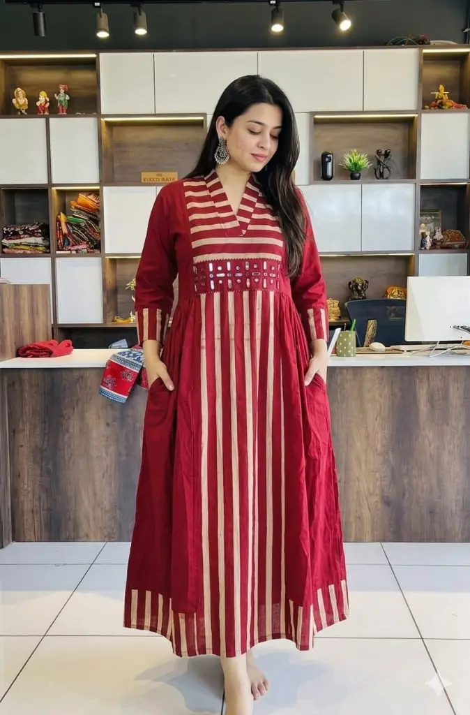 Royal Crimson Modal Silk Dress