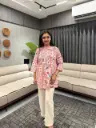 Blush Bloom Mull Cotton Tunic