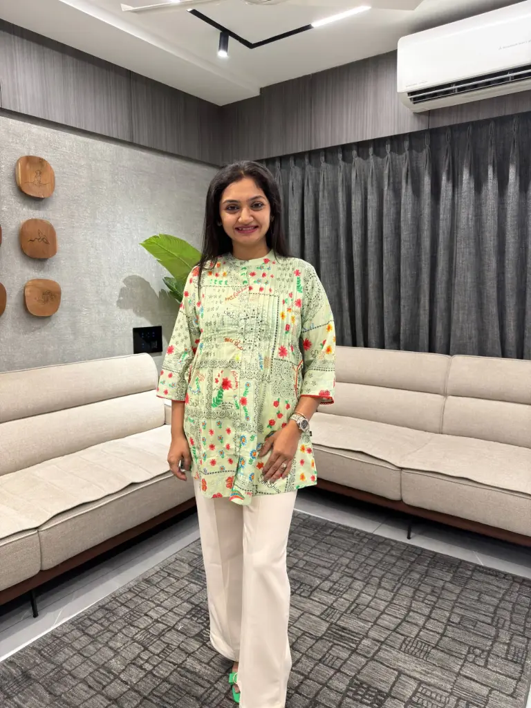 Pastel Garden Multi-Print Cotton Tunic