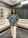 Teal Heritage Mull Cotton Tunic