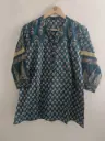 Teal Heritage Mull Cotton Tunic