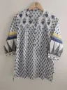 Indigo Ivory Mull Cotton Tunic