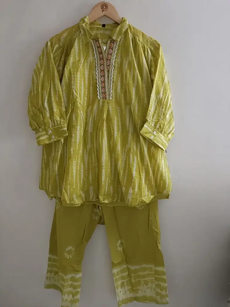 Lime Shibori Grace Cord Set