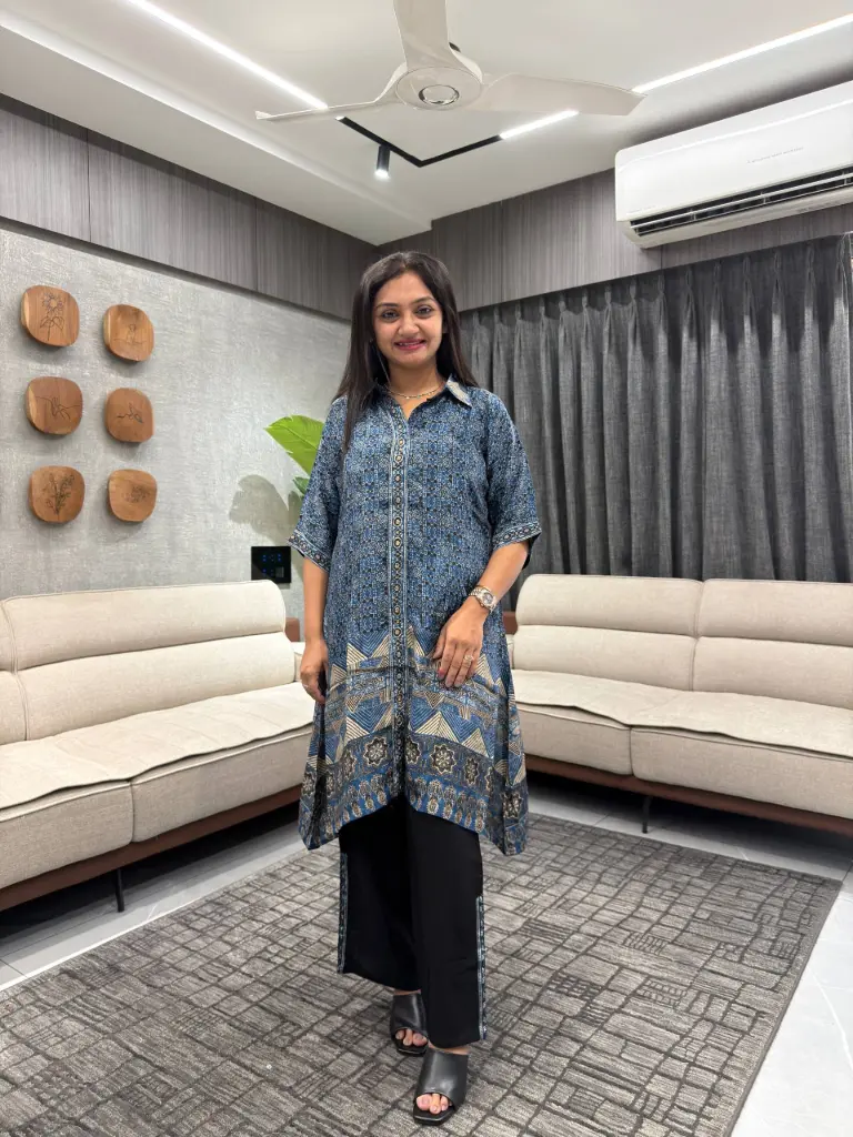 Heritage Print Natural Crepe Co-Ord Set