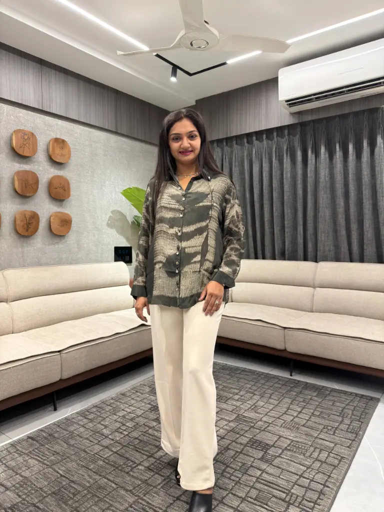 Premium Natural Crepe Printed Shirt