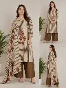 Brown Stripe Cotton Kurta Palazzo Set