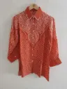 Rust Bandhani Elegance Crepe Shirt