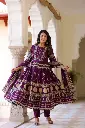Royal Plum Anarkali Set