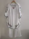 Ivory Bloom Embroidered Mull Cotton Co-ord Set